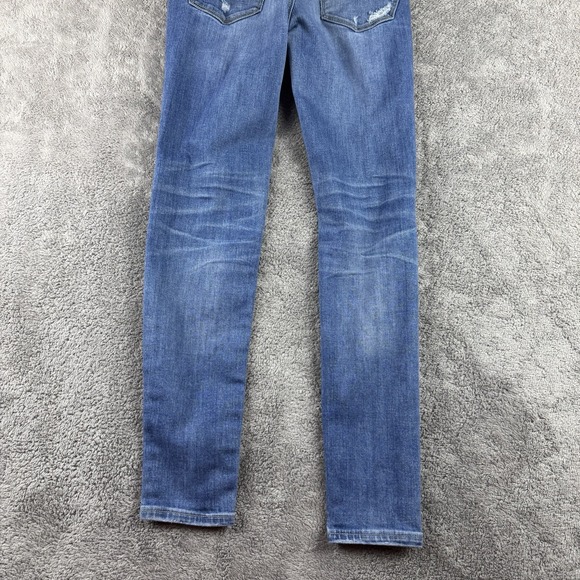 American Eagle Jeans‎ Womens 2 R Blue Super Stretch X Hi Rise Jegging Distressed - Picture 12 of 14